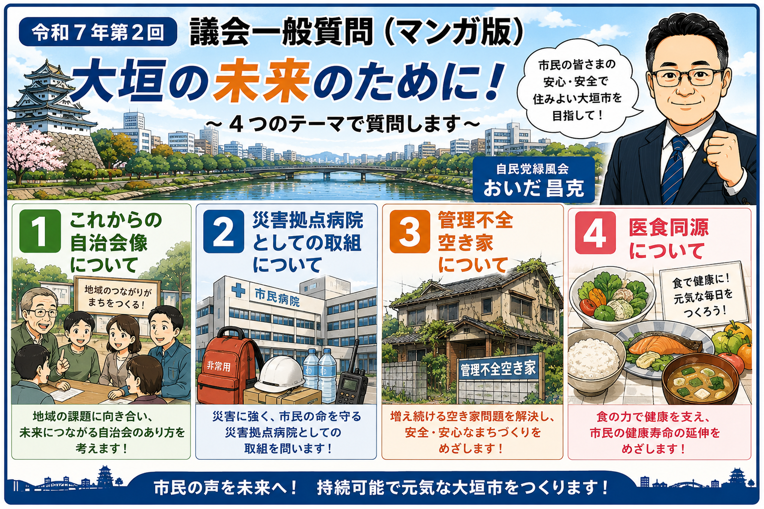 令和７年第１回議会　一般質問（マンガ版）
